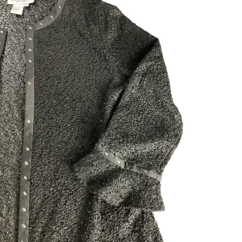 Nubiano Cardigan Women 16‎ Black Studded Open Front Church Whimsgoth Bell Sleeve - Picture 15 of 16